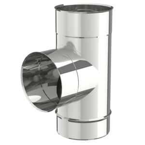 Inox enkelwandig t-stuk -  Ø200